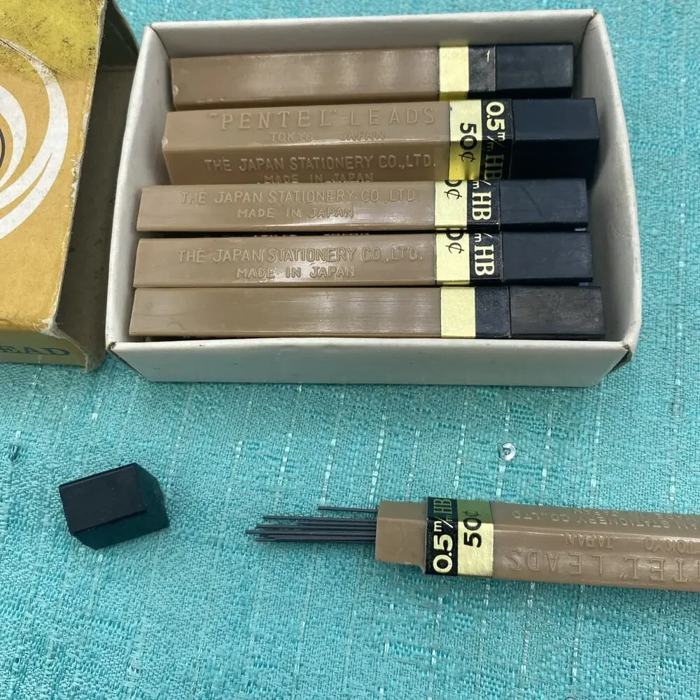 Vintage Pentel Japan Stationary Cigarette Pack .5mm HB Lead 11~~11pk~Tube